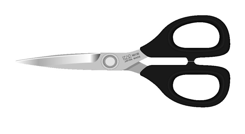 Kai V5135 5-1/2 Inch Very Berry Embroidery & Sewing Scissors with Safety Cap